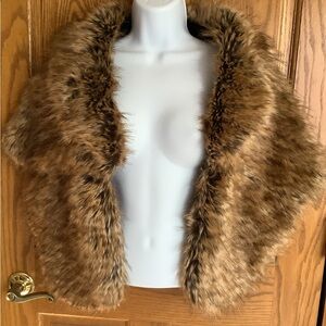 Faux fur cape/wrap/shawl
